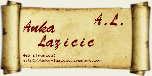 Anka Lazičić vizit kartica